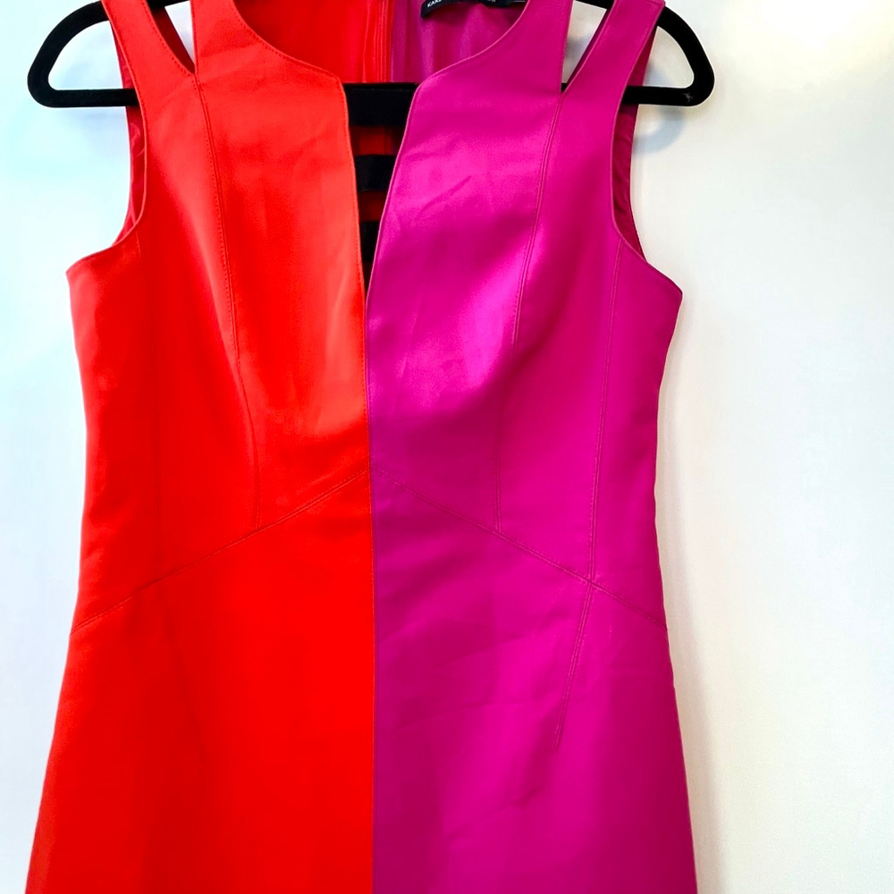 Karen Millen Red and Pink Midi Dress - Picture 6 of 16